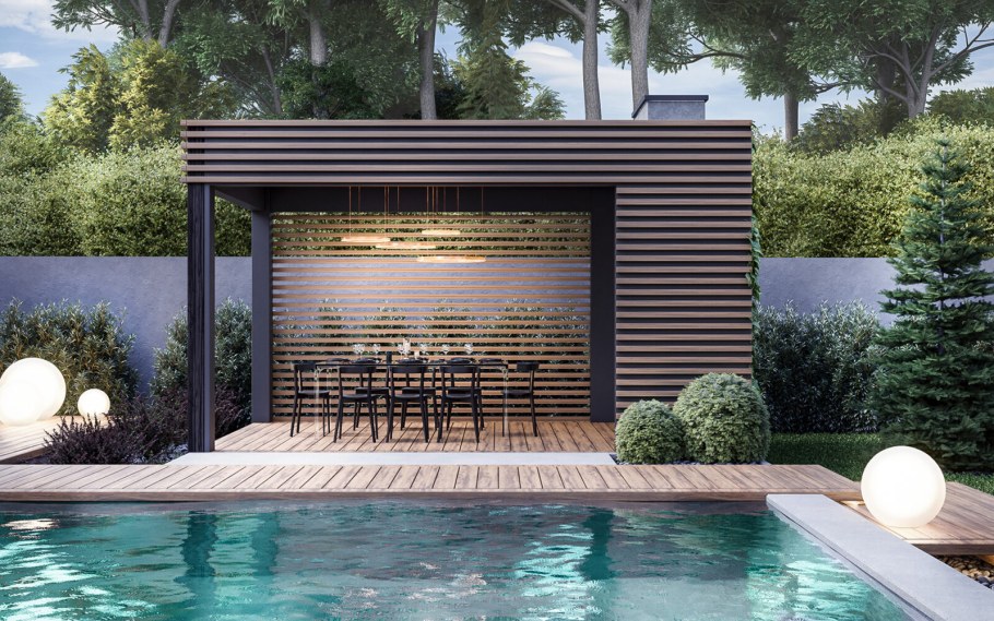 Парковая пергола хайтек