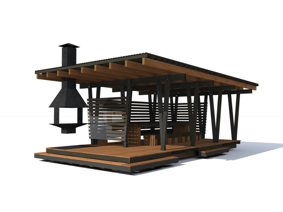 Современная беседка 4 на 4