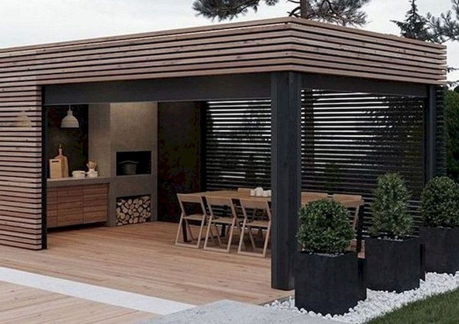 Современные беседки из дерева