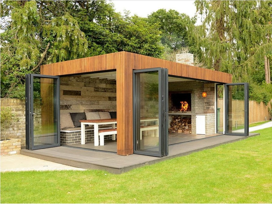 Беседка в стиле барнхаус проект