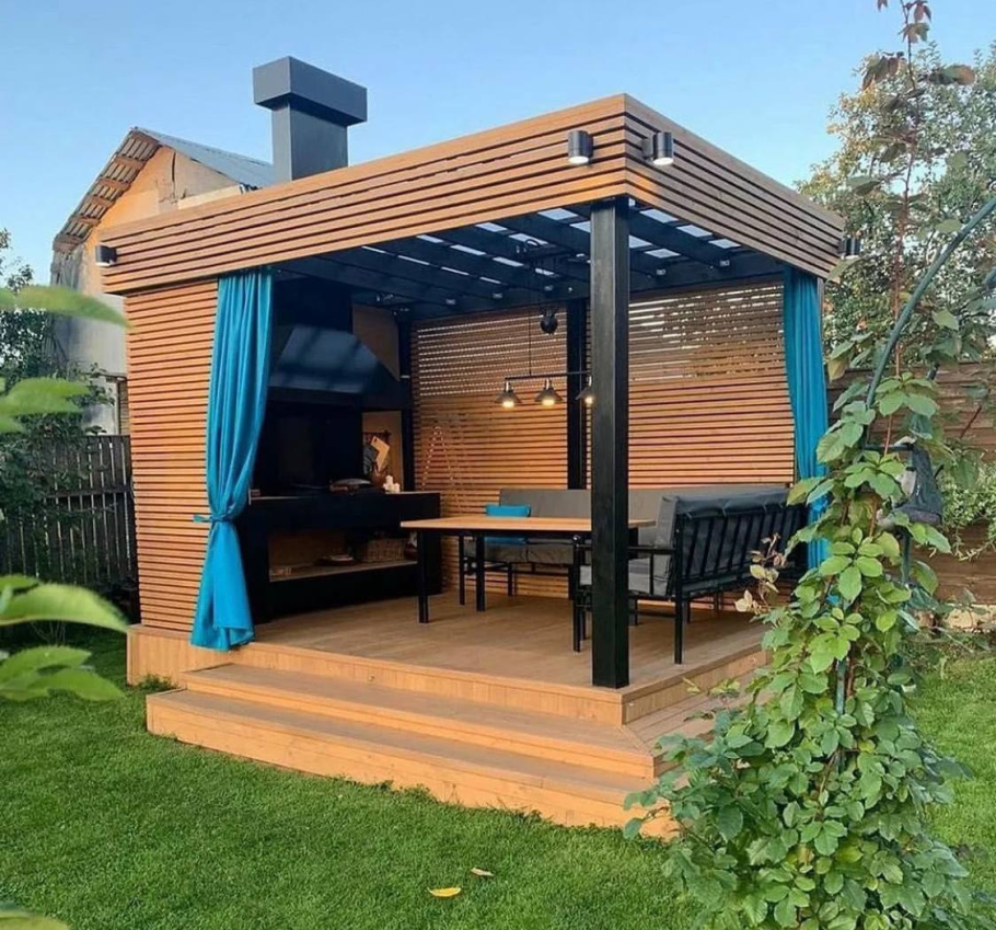 Односкатная беседка 4х5