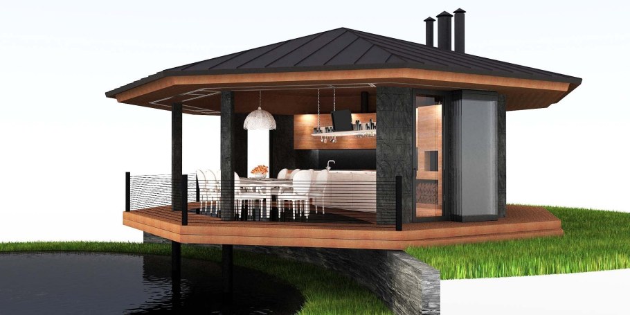 Беседка барбекю, газебо