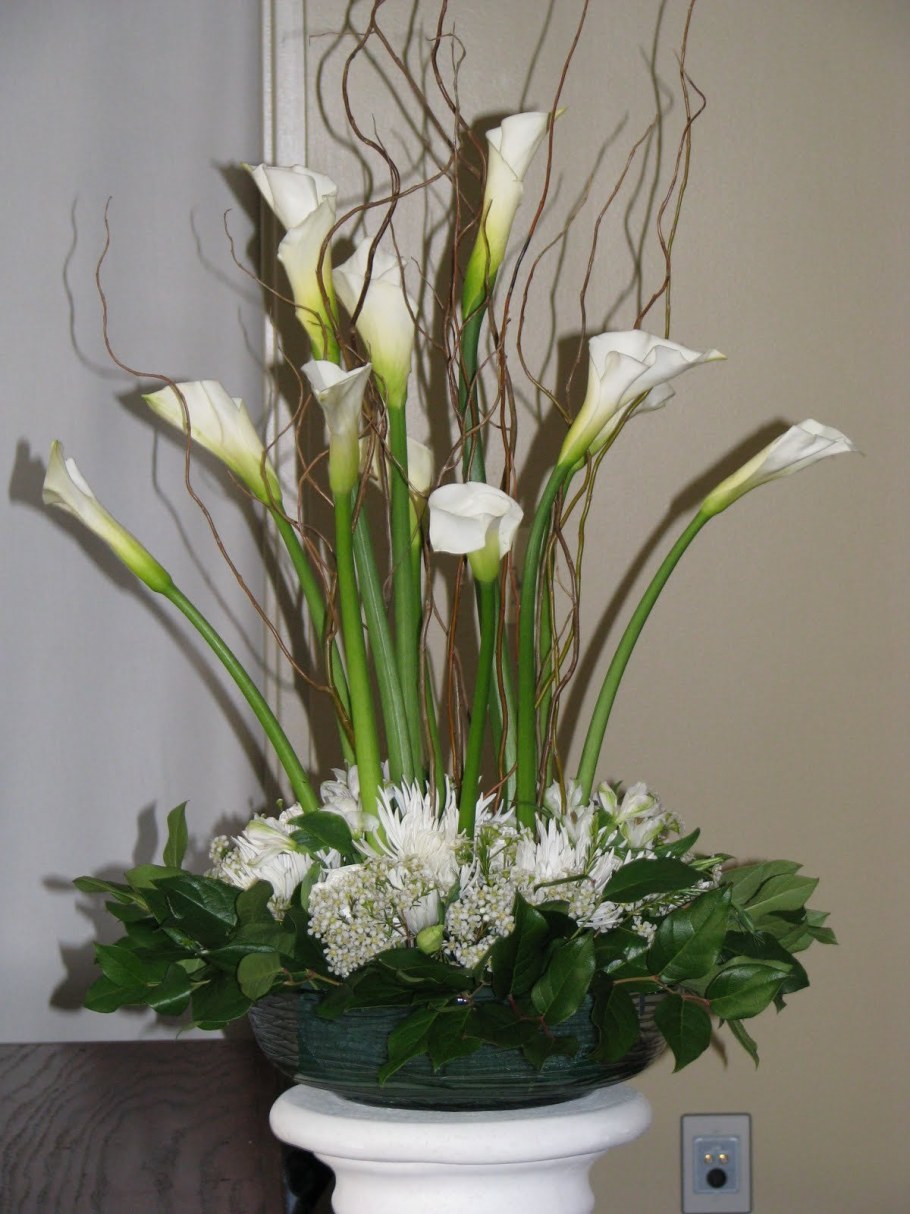 Каллы искусственные композиции