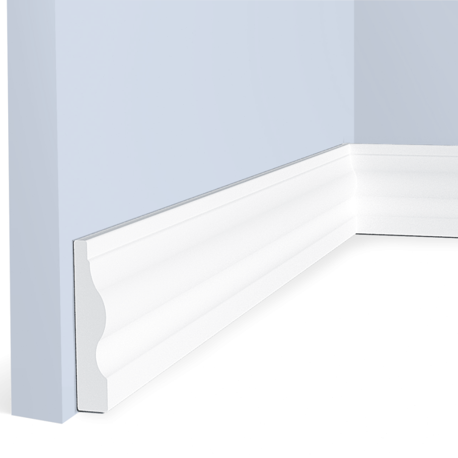 Cosca плинтус потолочный 80мм белый