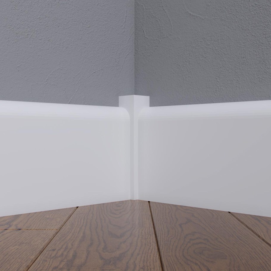 Столбик белый соединительный к плинтусу МДФ (165х18х18 мм)