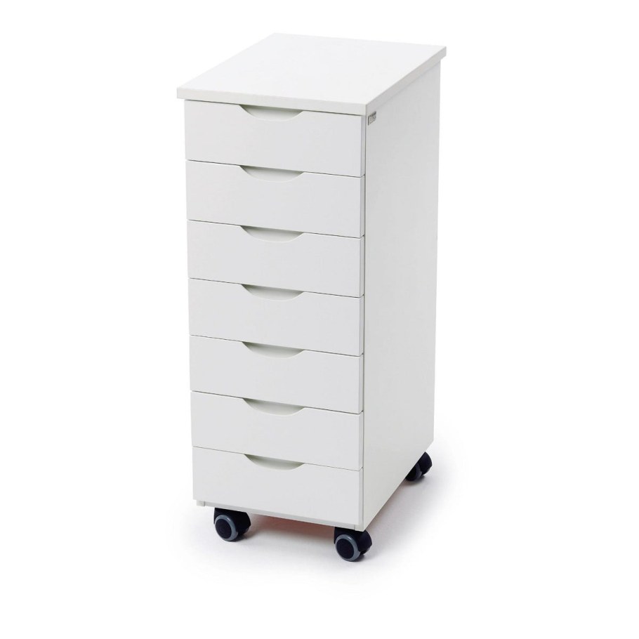 Тумба с ящиками на колесах, белый ОФИСМАГ