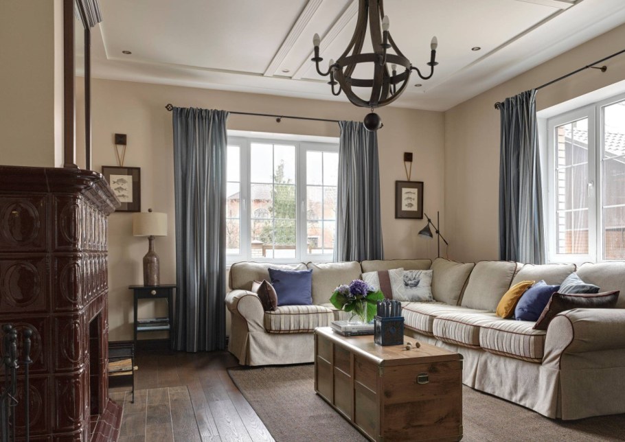 Сочетание серого коричневого и бежевого в интерьере