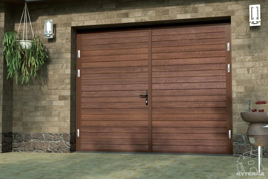 Распашные утепленные ворота Дорхан