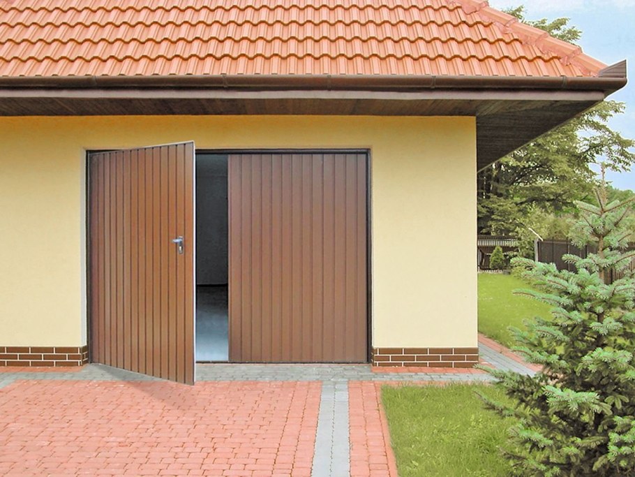 Ворота для гаража из профнастила