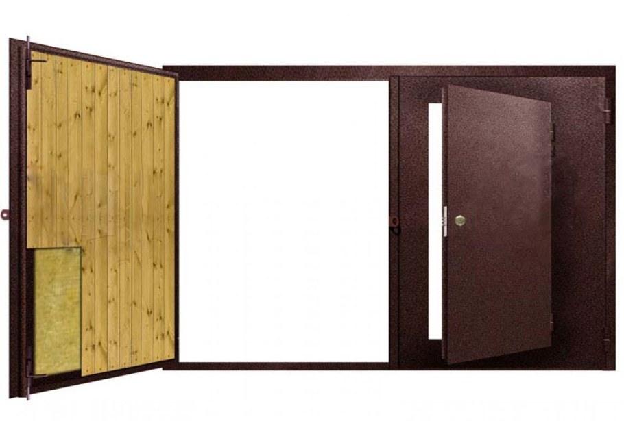 Ворота гаражные распашные 2мх2м