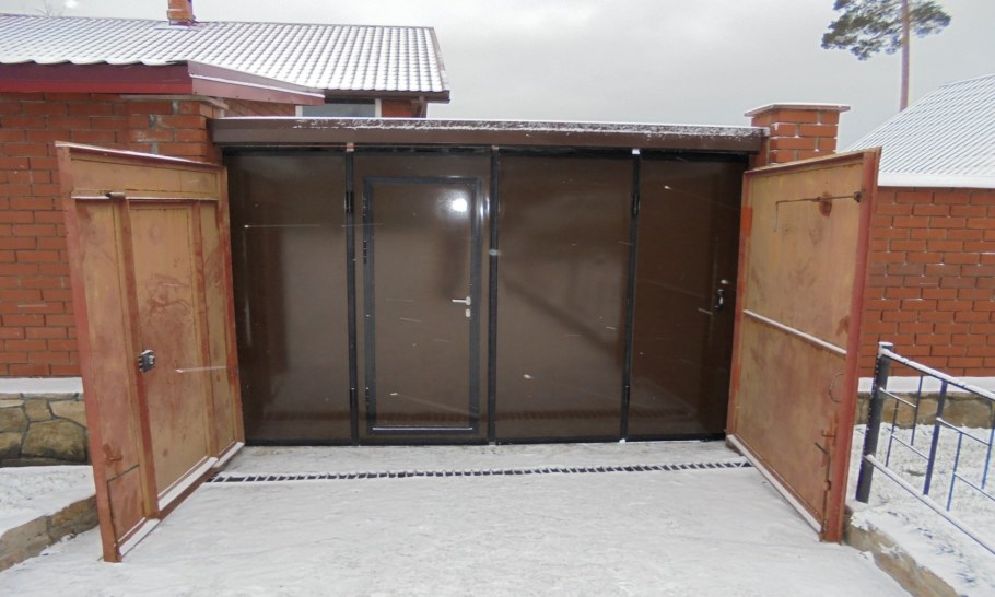 Ворота распашные складчатые РСВ 3,6х3,6