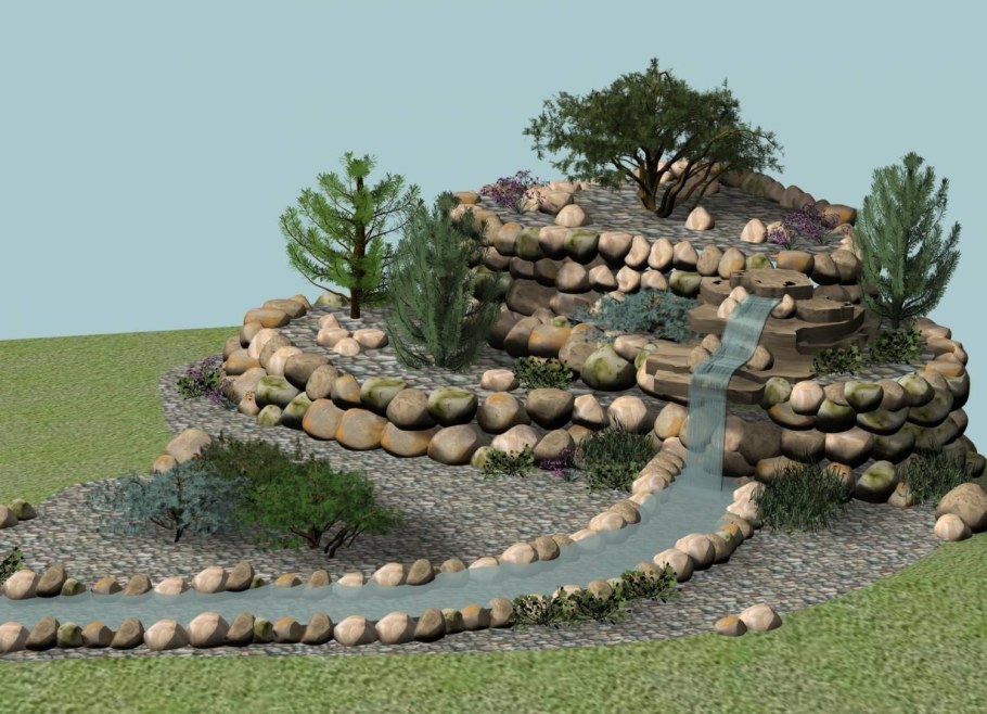 Альпийские горки из камней