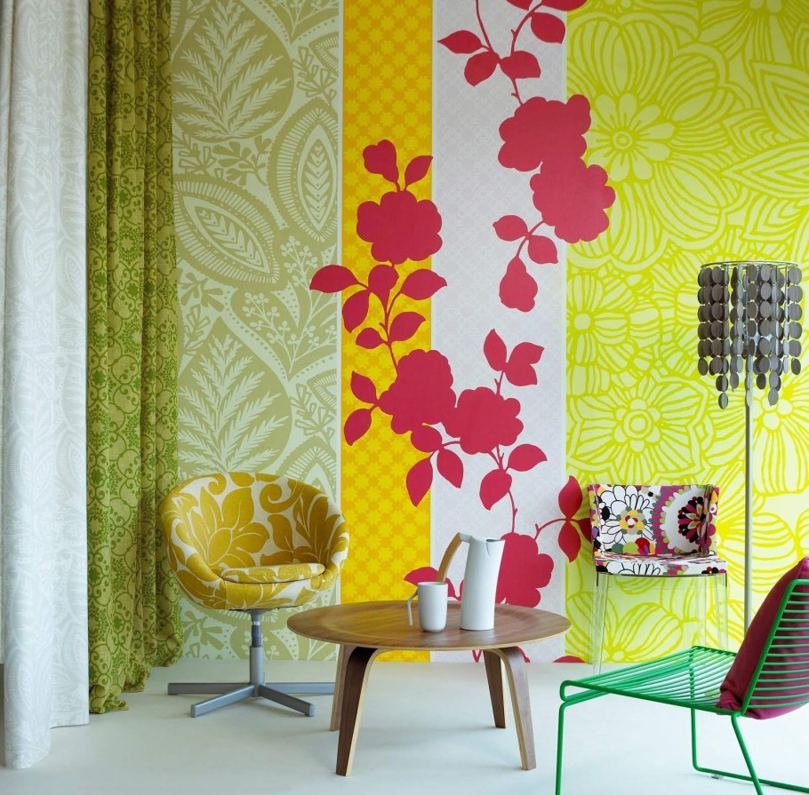 Декор стен из остатков обоев