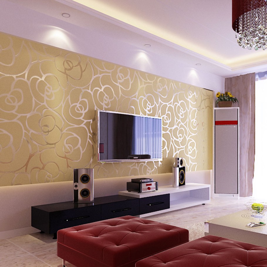 Расцветки обоев для зала