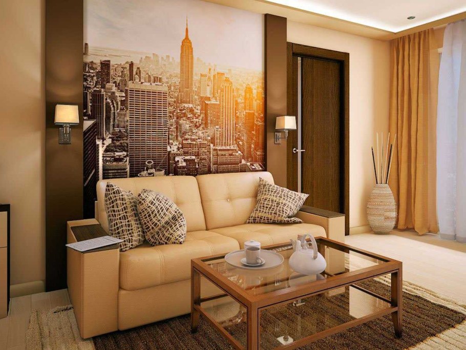 Фрески в интерьере гостиной