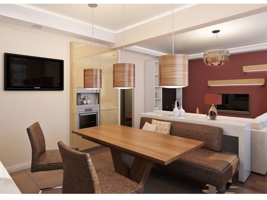 Гостиная со столовой зоной