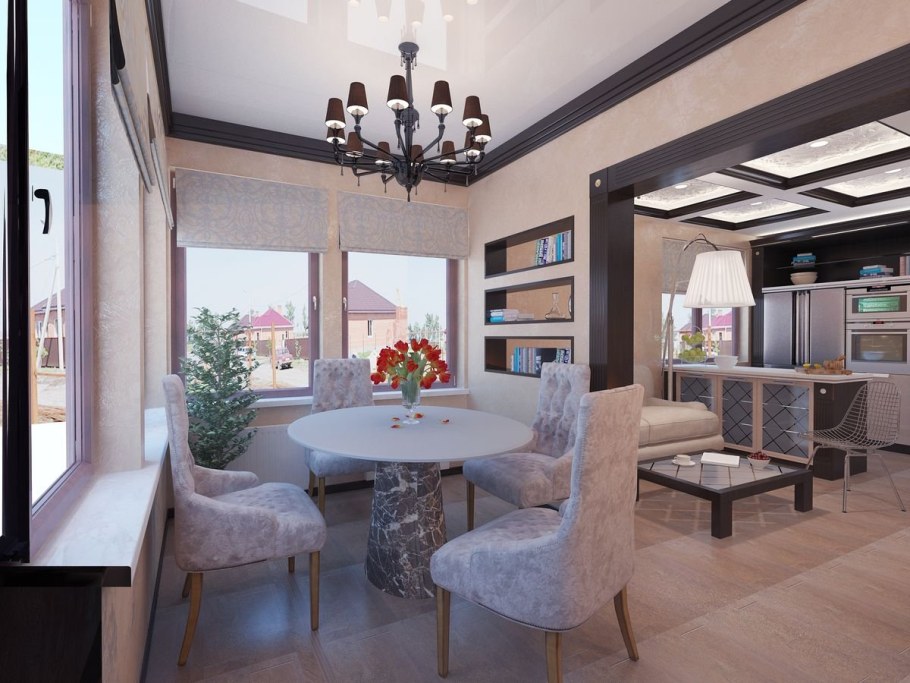 Гостиная со столовой зоной