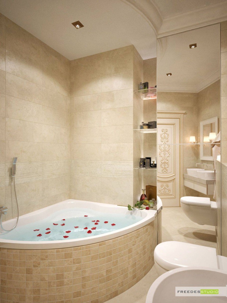 Угловая ванная комната