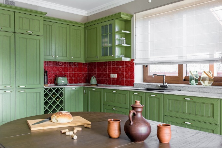 Кухня Прованс изумруд
