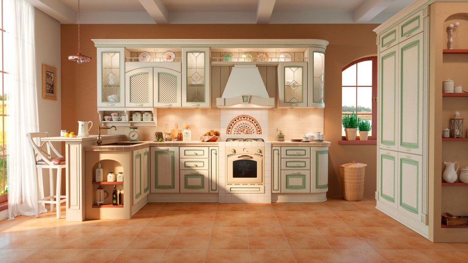 Кухня Искья зеленая