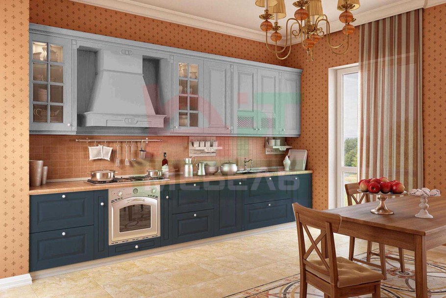 Кухня сапфирового цвета