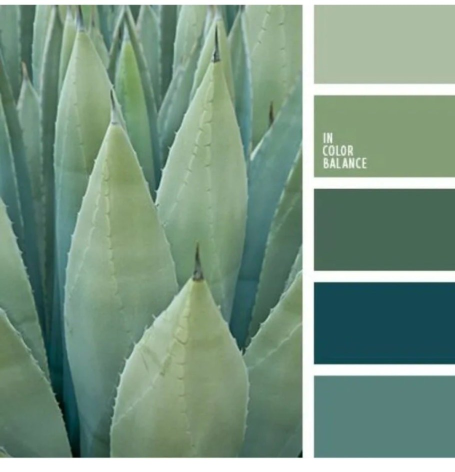 Серо зеленая палитра