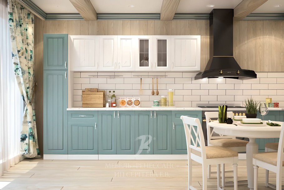 Кухня голубая Прованс Мелани