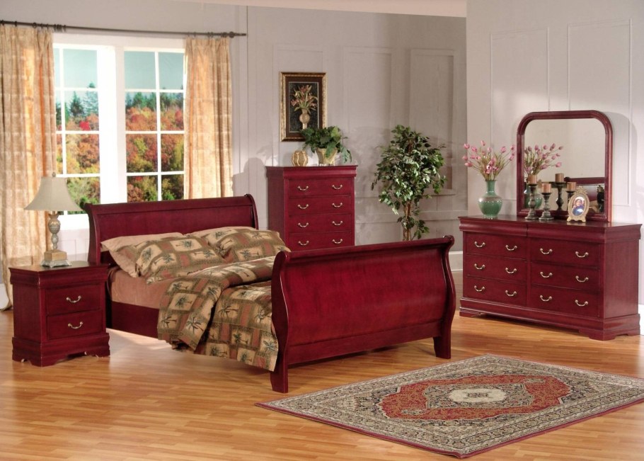 Мебель красное дерево в интерьере