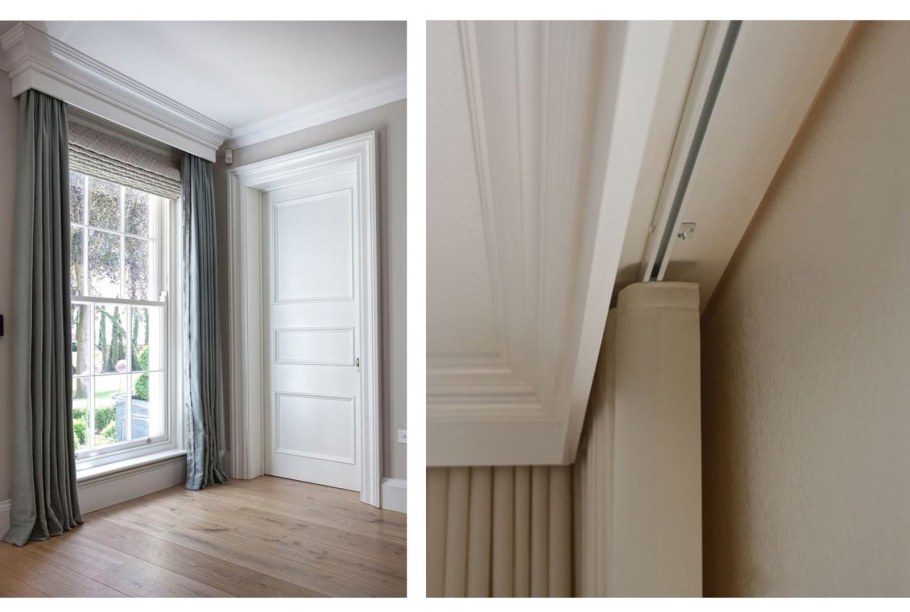 Потолочный карниз и ниша для штор