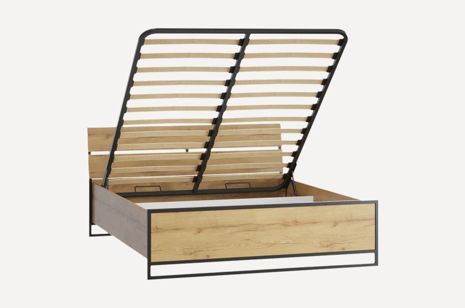 Кровать дуб крафт золотой 160х200