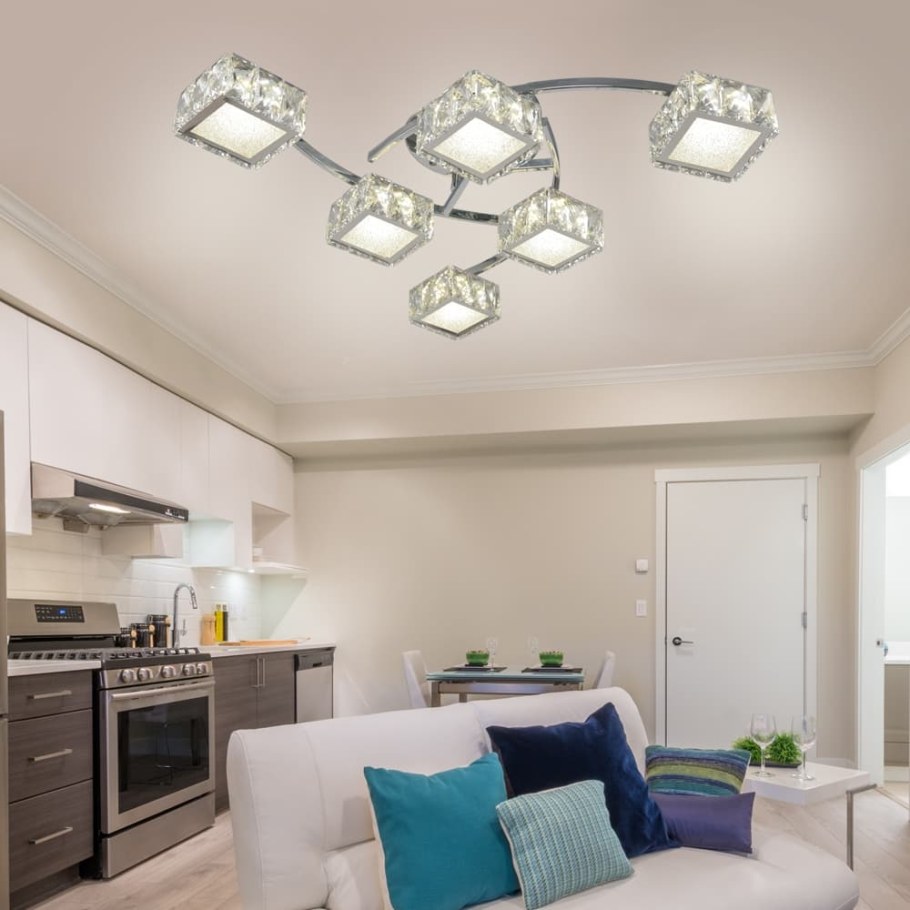 Люстра потолочная Максисвет 1-1696-6-CR Y led