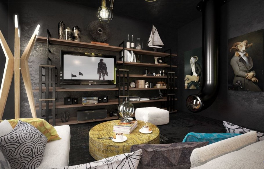 Интерьер мужской комнаты