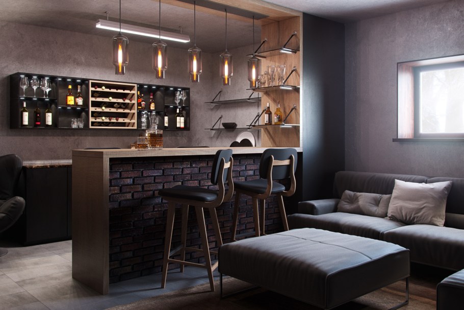 Мужская комната в стиле гараж