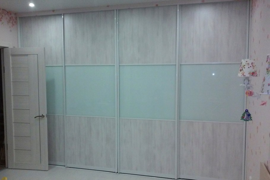 Сосна выбеленная ЛДСП шкаф купе