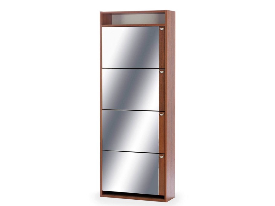 Обувница Vental Вива-4s с зеркалом дуб сонома