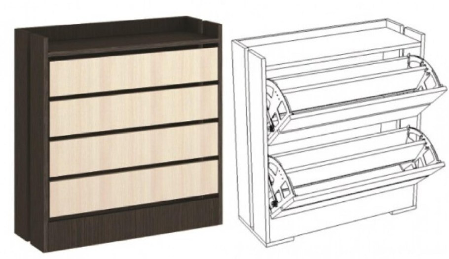 Прихожая Ямайка обувница ЯПТ-2