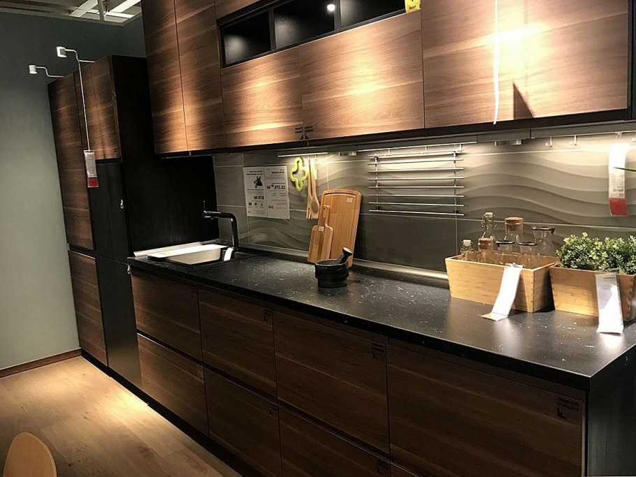 Кухня икеа Воксторп дуб