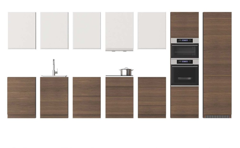 Кухня икеа Воксторп грецкий орех