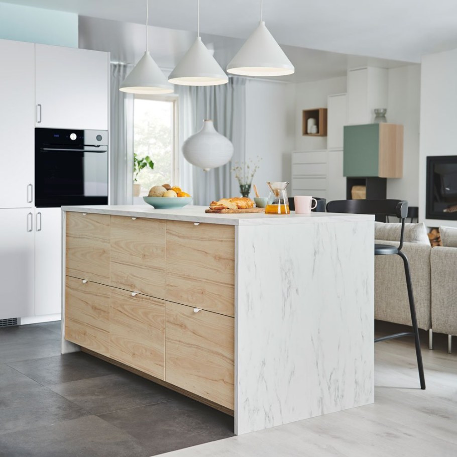 Кухня икеа Воксторп серая