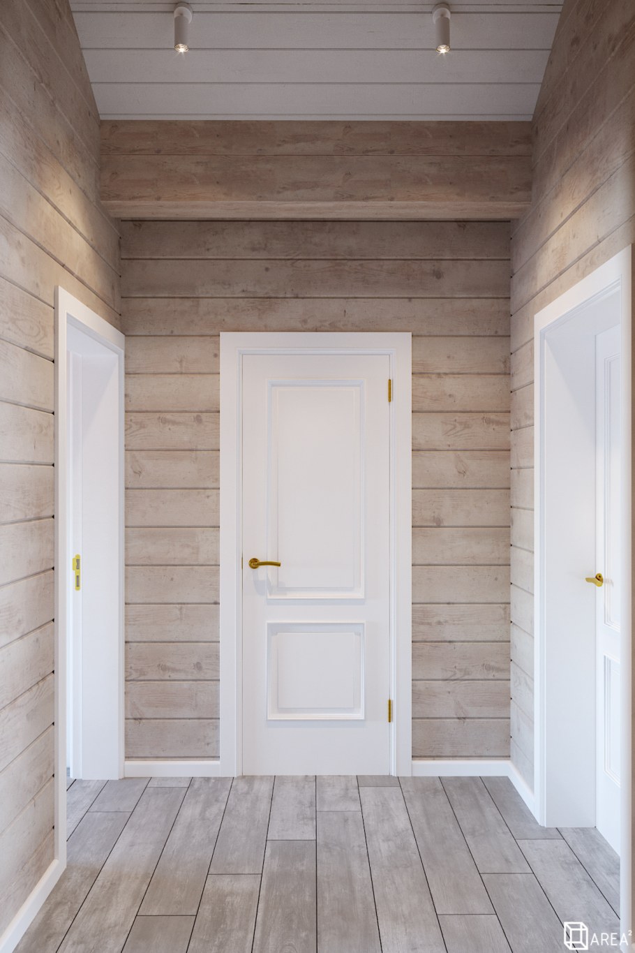 Прихожая имитация бруса