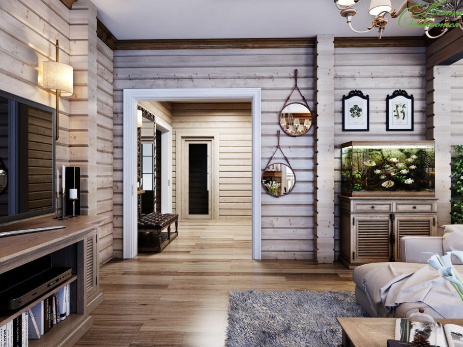 Интерьер деревянного дома