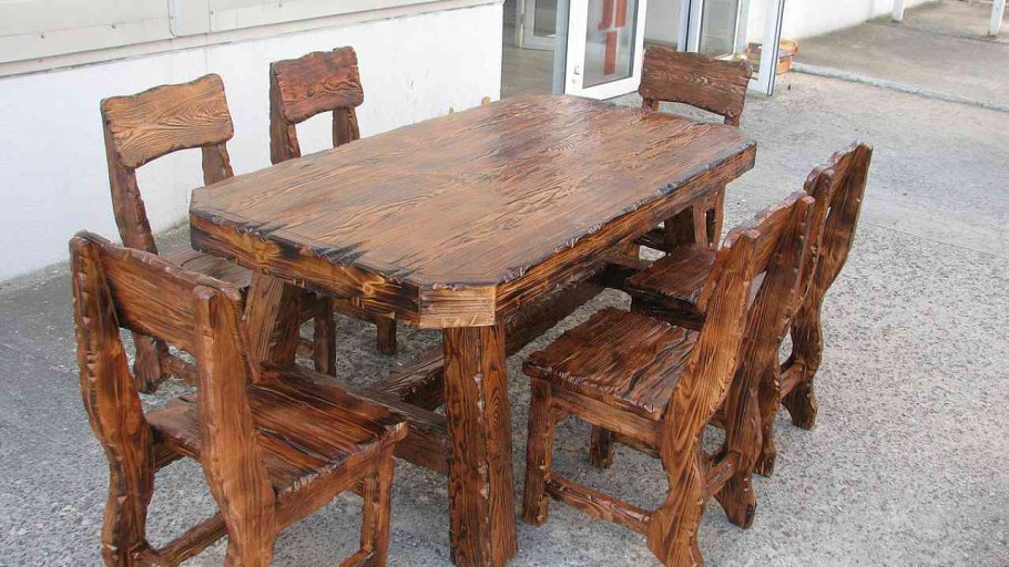 Стол состаренное дерево