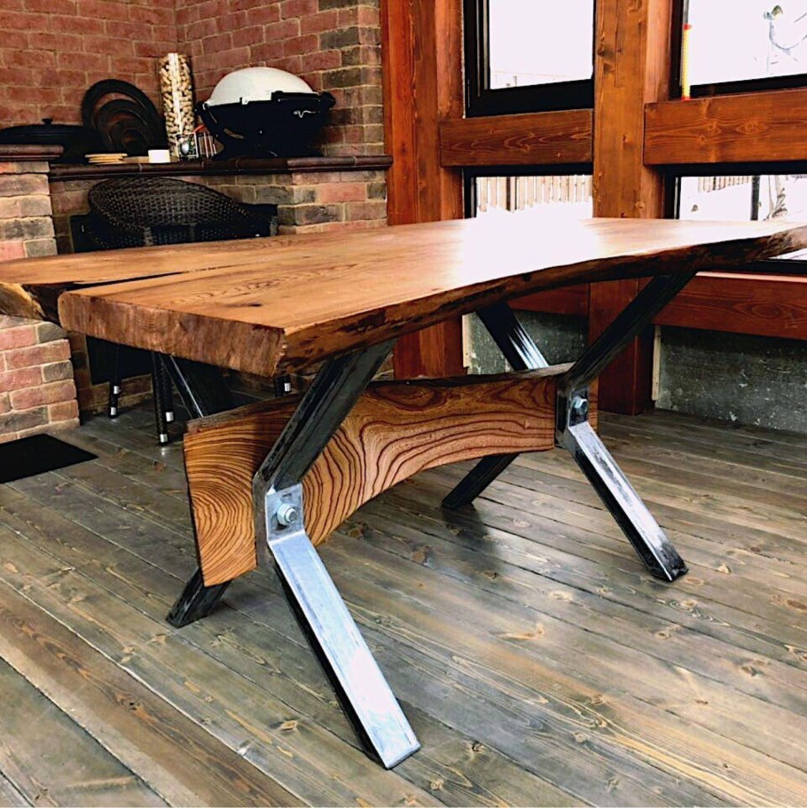 Стол лофт из слэба