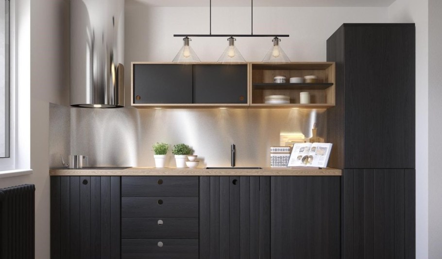 Черный кухонный гарнитур