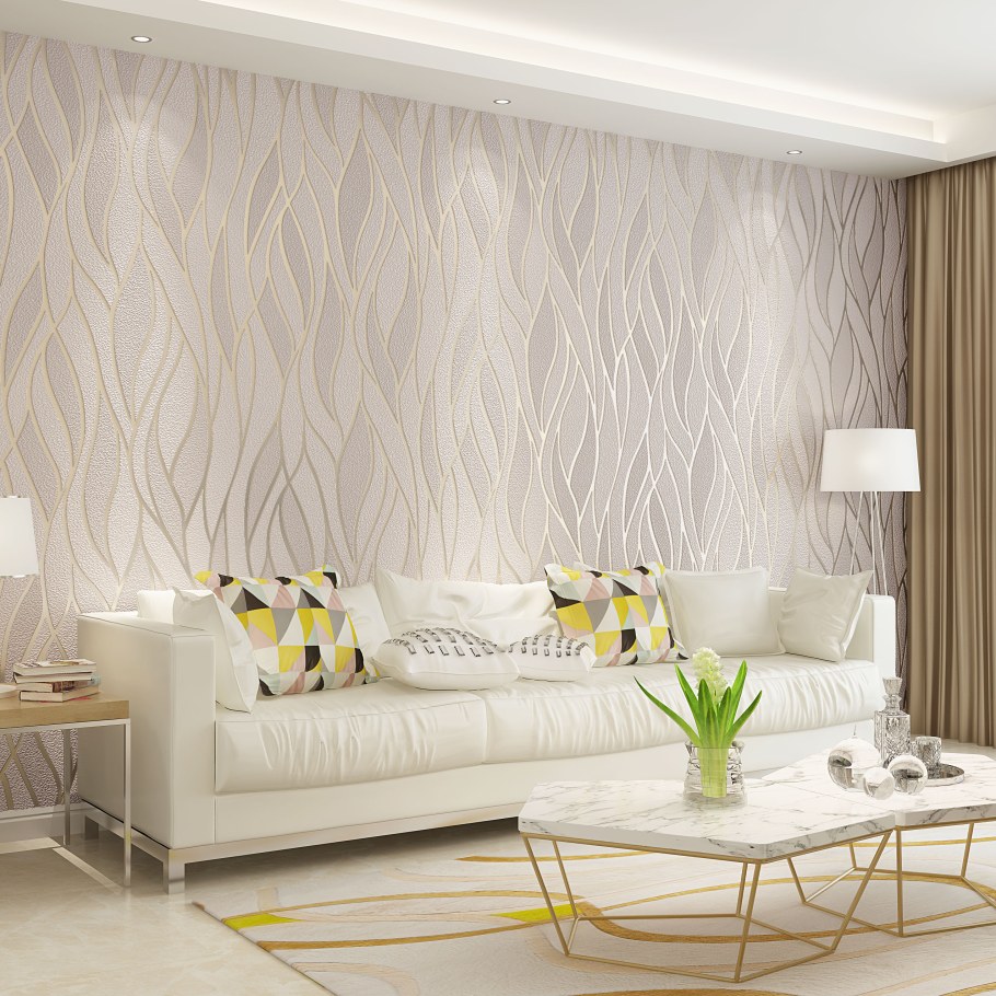 Обои в гостиную в современном стиле
