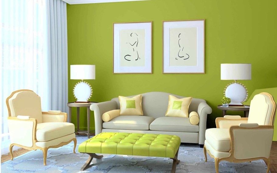 Интерьер в зеленых тонах