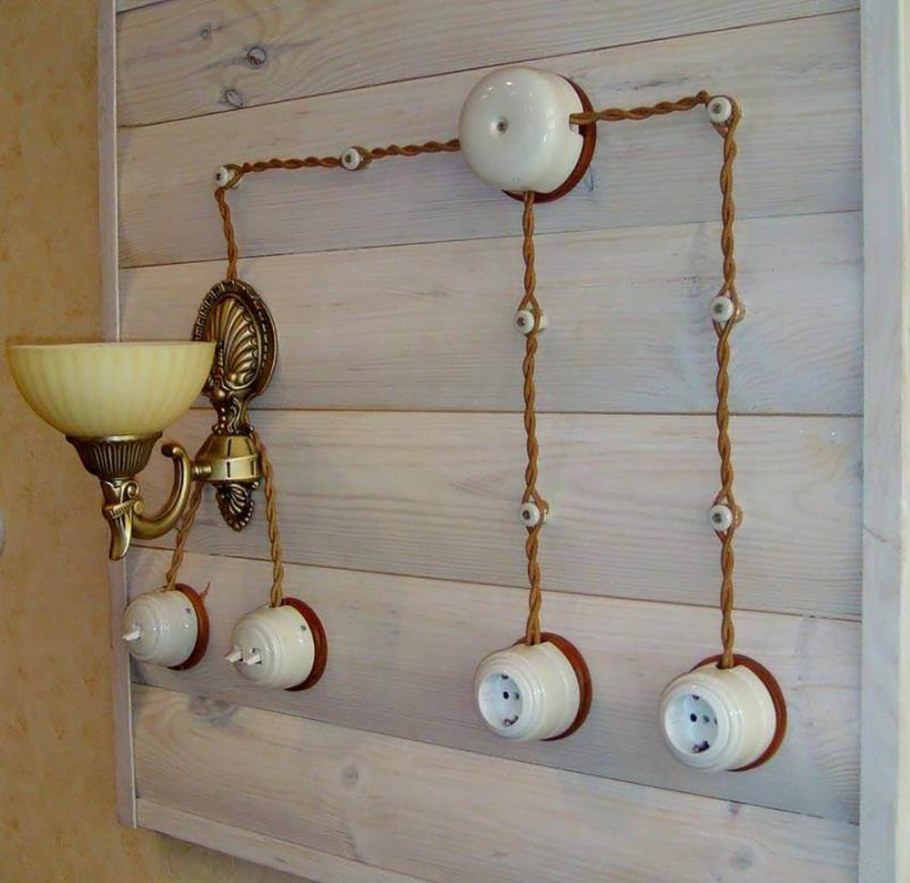 Ретро проводка в интерьере