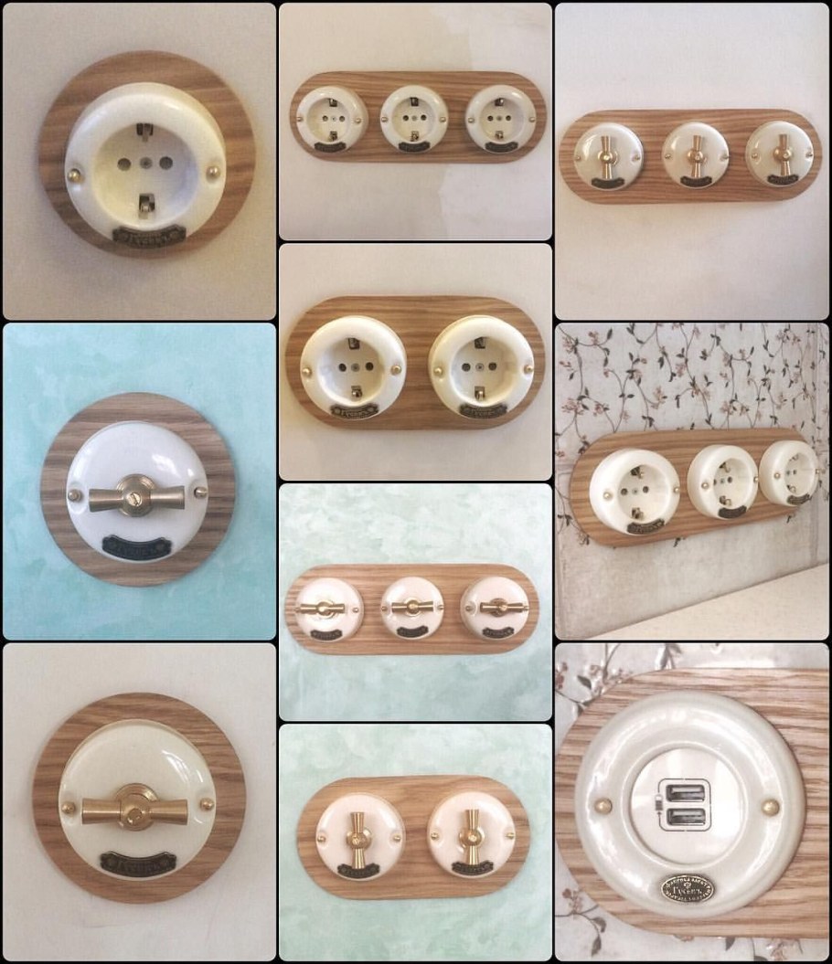 Розетка для ретро проводки TDM