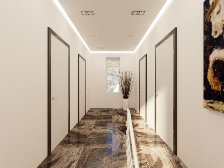 Освещение узкого коридора в квартире