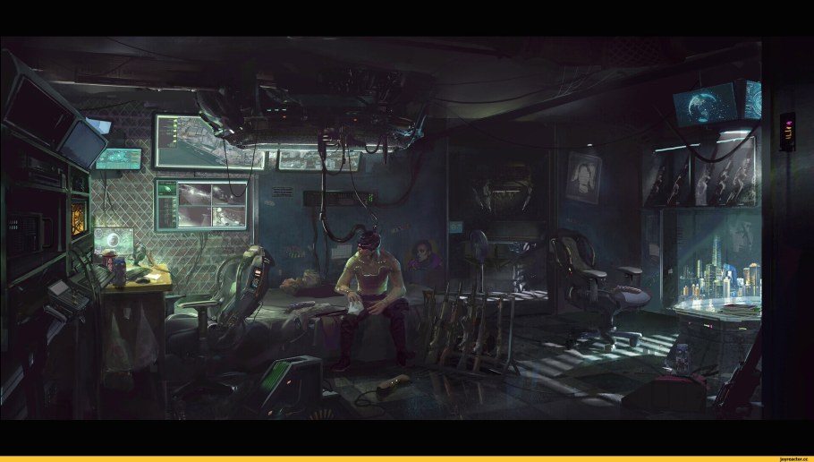 Арт комната Cyberpunk 2077